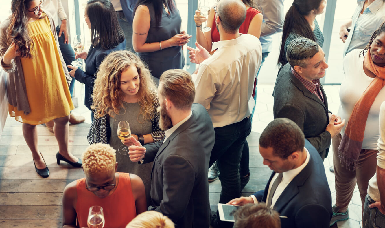 Photograph of people at an event