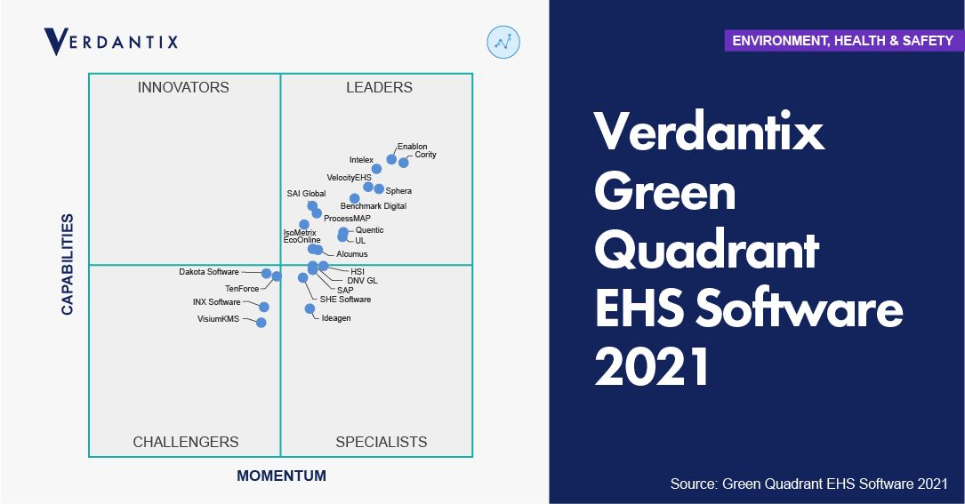 Verdantix Benchmark Identifies 22 Prominent Vendors In The EHS Software Market